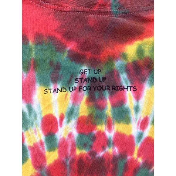 VTG Bob Marley Tie Dye Tshirt LRG Natural Music Reggae Jamaica Universal Studios - Picture 6 of 7